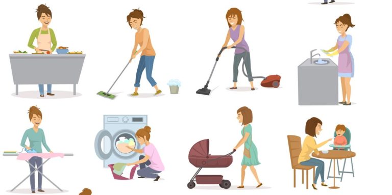 Why do household chores mean to women?