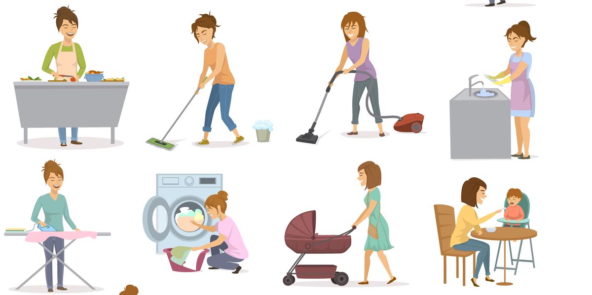 women-are-doing-housework|householdchores|secretthoughts